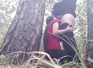We hid under a tree from the rain and we had sex to keep warm - Lesbian-illusion